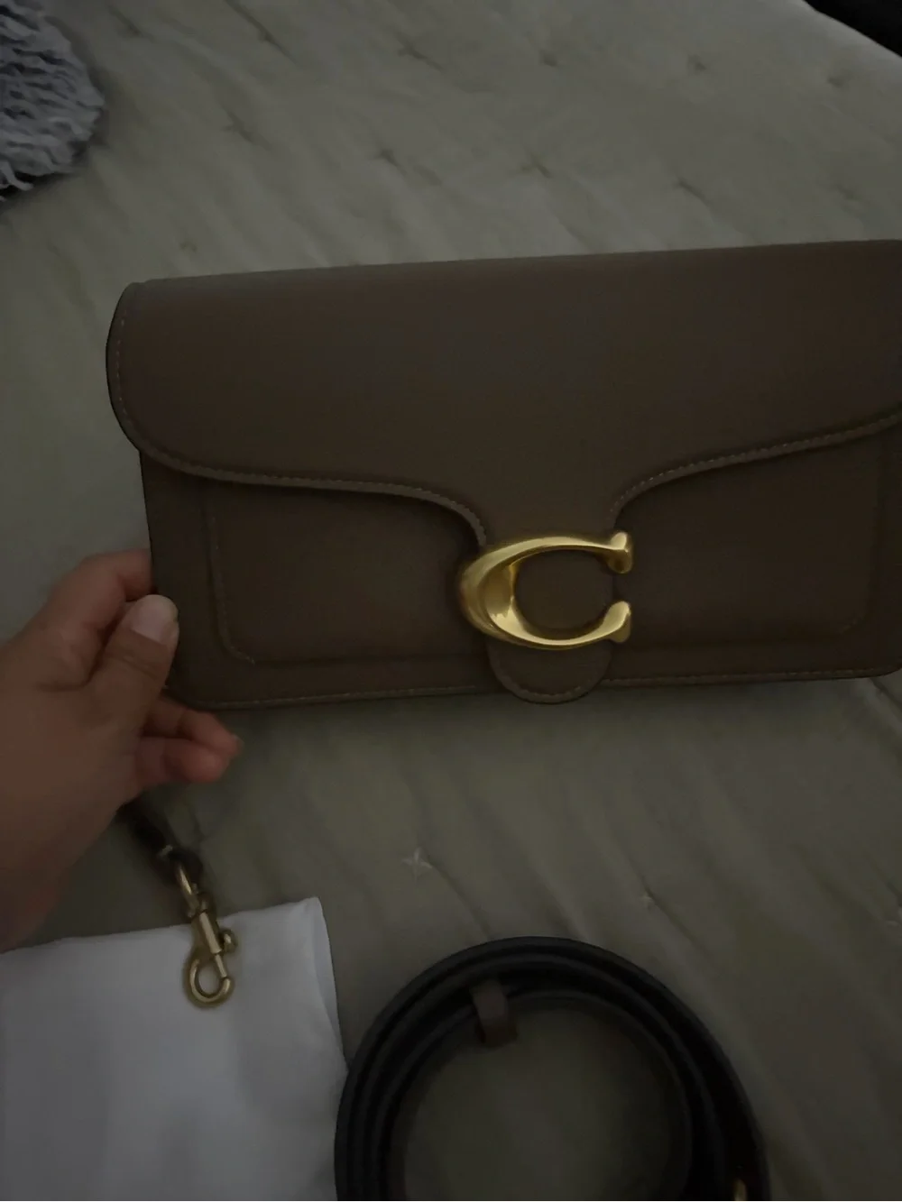 Brand new Tabby 26 Coach Dark Brown Leather Crossbody Bag with Gold 'C' Hardware - Picture 3 of 7